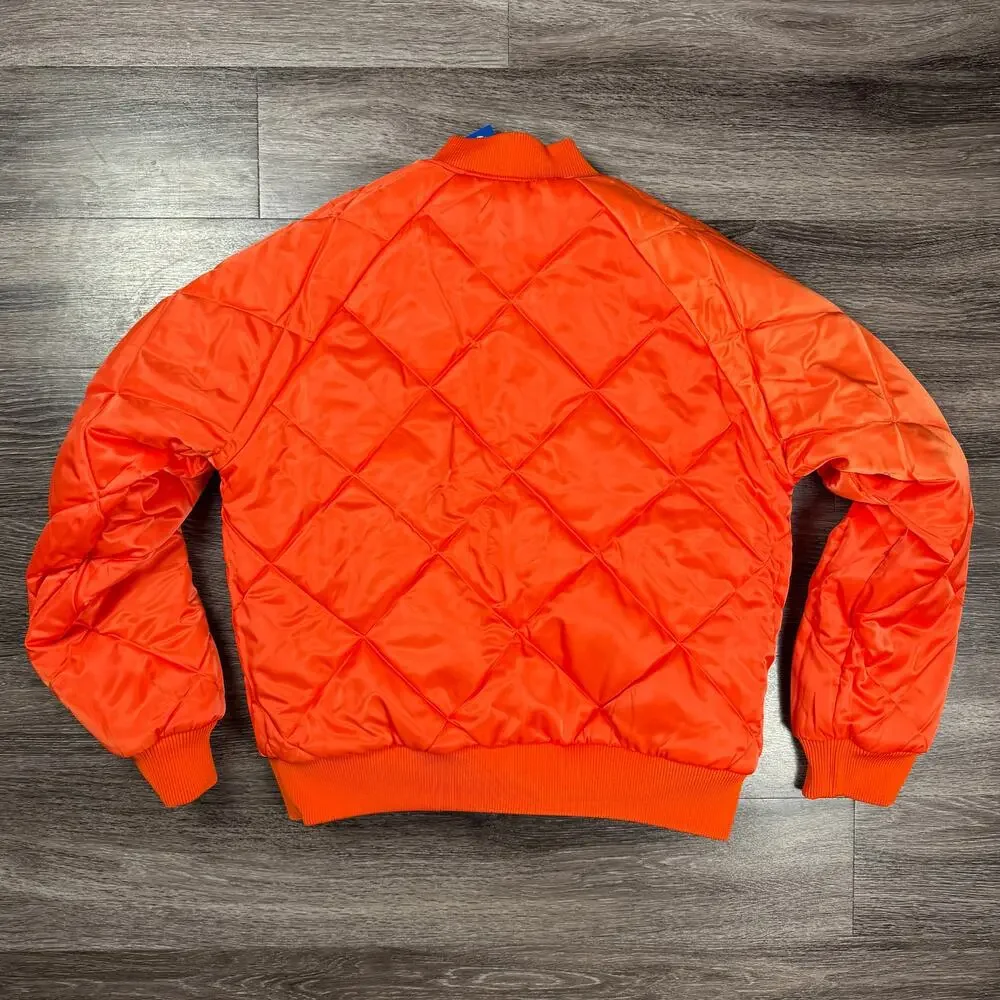 Adidas Reversible Superstar Bomber Jacket Gray Orange Men’s M KR7618 New w Tags